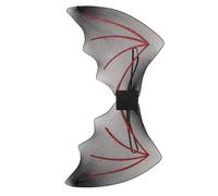 POPETPOP Halloween Devil Bat Wings Costume Accessory for Party Cosplay | Black Netted Mesh, Lightweight Breathable Build, Secure Fit, Stage Performance Prop, Detailed Edge Stitching