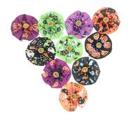 POPETPOP Halloween Dog Collar Charm Pet Collar Decorations 10pcs Compact Cat Collar Flowers Mix Colors