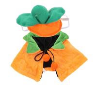 POPETPOP Halloween Dog Costume Two Sided Pumpkin Cape and Decorative Hat Lightweight Comfortable Pet Outfit for Cats and Dogs Easy to Wear and Photo Friendly