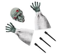 POPETPOP Halloween Garden Stakes Realistic Phantom Face and Arms Lawn Stakes Scary Skeleton Groundbreaker Sturdy Fabric and Plastic Yard Decoration Easy Matching Outdoor Ghost Ornament