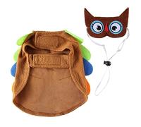 POPETPOP Halloween Owl Pet Costume for Dogs and Cats Breathable Skin Friendly Puppy Clothes Owl Element Design for Holiday Parties and Photos Funny Pet Garment for Halloween Celebration