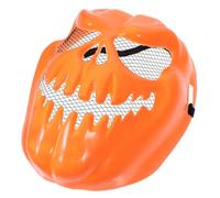 POPETPOP Halloween Scary Pumpkin Mask for Men and Women Made of Eco-friendly Pp Plastic with Nose Hole for Breathing, Creative Orange Fancy Dress Party Accessory for Halloween and Dancing