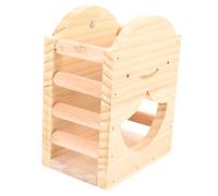 POPETPOP Hamster Feeder Rack Rabbit Hay Holder Wood Container Sturdy Material and Easy to Install for Cage