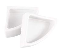 POPETPOP Hamster Food Bowl Ceramic- Reptile Feeding Bowl, Pet Food Dish for Guinea Pig Rat Hedgehog Rabbit Gerbil Mouse Rodent Lizard (White, Medium Triangle)