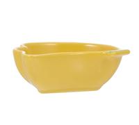 POPETPOP Hamster Food Bowl for Daily Feeding Needs with Enough Capacity Ceramic with Cartoon Design, Sturdy and Not Easy to Break, Yellow Refillable Pet Feeder for Small Pets