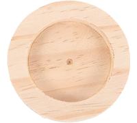 POPETPOP Hamster Food Bowl Wooden Round Anti-Tipping Design Multi-Function Feeder for Chinchilla Rabbit and Small Pets Daily Feeding