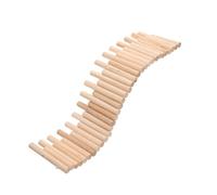 POPETPOP Hamster Ladder Wooden for Small Pets Climbing and Chewing Indoor Hedgehogs Cage Ornament with Arch Bridge and Hiding Place
