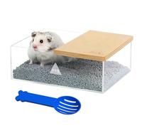 POPETPOP Hamster Sand Bath- Hamster Sand Bathroom, Pet Sand Bath Container Hamster Sandbox for Hamster, Gerbil, Dwarf Hamster, Guinea Pig, Chinchilla