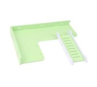 POPETPOP Hamster Wooden Ladder Platform Guinea Pig Playground Birdcage Perch Climbing Kits for Chinchilla, Rat, Gerbil (Green)