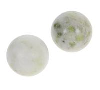 POPETPOP Hand Exercise Portable 2pcs Natural Jade 5cm Baoding Massage with Ergonomic Design and Storage Box for Deep Tissue Therapy and Hand Strength for Meditation and Fitness