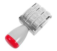 POPETPOP Handmade Adjustable English Date and Time Stamp Self-Inking Rubber Date Stamper with Ink Refillable for Office Use, Scrapbooking, Card Making, and Business Applications