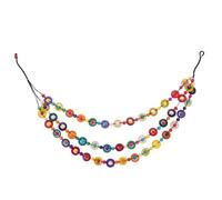 POPETPOP Handmade Boho Coconut Shell Wooden Bead Necklace, Colorful Braided Long Collar Necklace for Women Beach Vacation Jewelry Accessory