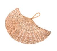POPETPOP Hanging Decor Decorative Pendant Rattan Fan Shape Nordic Style Creative without Burr Easy to Use for Restaurant and Cafe Shop
