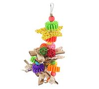 POPETPOP Hanging Parrot Toy Large Macaw Chew Toy Bird Cage Accessory for Small Birds Random Color