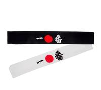 POPETPOP Headbands Easy to Wear Cotton 2pcs Japanese Style Keeps Hair Away from Face for Cooking and Washing Face Sushi Chef and Running Headwear