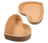 POPETPOP Heart Shaped Kraft Paper Box for Small Candy and Treat Packaging Unique DIY Creativity Box with Lid for Valentine's Day and Special Occasions