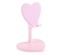 POPETPOP Heart Shaped Phone Stand Holder: Portable Adjustable Rotating Cell Phone and Tablet Stand for Home and Office Video Recording