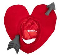 POPETPOP Heart Shaped Plush Hat Costume, Cartoon Cupid Arrow Headband for Party Performance Photo Prop Adults