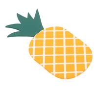 POPETPOP Heat-resistant Silicone Drinks Coaster with Cute Pineapple Shaped Fruit Pattern Non-skid Cup Mat Suitable for Coffee Cups at Parties or Photo Props