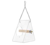 POPETPOP Heavy Duty Bird Feeder Triangle Sucker Acrylic Bird Feeder for Pigeon Squirrel