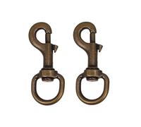 POPETPOP Heavy Duty Swivel Snap Hooks: 2pcs Dog Leash Clasp Heavy Duty Pet Leashes Clips - Pet Buckle Trigger Clip Clasp for Linking Dog Leash Collar Key Chain (Bronze)