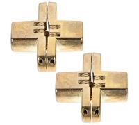 POPETPOP Hidden Hinges Silent Operation 2pcs Pack Heavy Duty Zinc Alloy Ultra-Thin Invisible Cross Hinges Non-Scratching Hands Concealed Folding Door Hardware for Background Wall