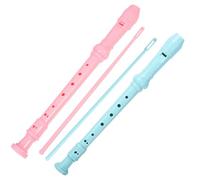 POPETPOP High Pitch German Treble Recorder Flute with Cleaning Set for Children and Beginners, Abs Musical Instrument Toys with Strong Sound Penetration, Safe Lightweight Gift for Back