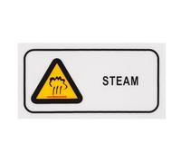 POPETPOP High Temperature Alert Labels for Equipment, Orange PET, Waterproof, Wear Resistant, Caution Burns Sign for Industrial Environments