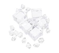 POPETPOP Highly Acrylic Fake Ice Cubes Set Irregular Shape, Practical and Sink in Water Photography Prop for Wedding Party Decor and Studio Posing Accessories