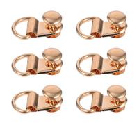 POPETPOP Hiking Shoelace Hooks 30Pcs Golden Metal Rings with Rivets for Work Shoes and Outdoor Use