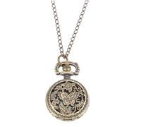 POPETPOP Hollow Pocket Watch with Chain, Retro Plastic Alloy Gift Watch | Lightweight Portable Design, Precise Time Keeping, Beautifully Crafted Finish, Hanging Chain Accessory for Gifting