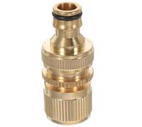 POPETPOP Hose Quick Connect Brass Hose Coupler 3/4 Inch Thread Golden Brass and Pressure Washers Outdoor Garden Irrigation and Gardening