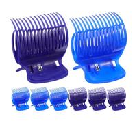 POPETPOP Hot Roller Clip Hair Curler Claw Clips 8Pcs Heat-Resistant for Medium and Short Hair in Blue and Purple