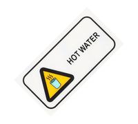 POPETPOP Hot Water Warning Sticker Pet Material Easy Apply Safety Label Caution Sign for Home Office Industrial Use Prevent Hot Water Hazards Safety Alert