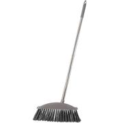 POPETPOP Household Cleaning Supply Stainless Steel Broom with Plastic Handle Stable Long Handle Cleaning Broom for Homes Easy to Store Not Easy to Get Broken