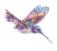 POPETPOP Hummingbird Acrylic Suncatcher Window Hanging Ornament for Garden and Porch, Colorful 2d Sun Decoration, 7-20cm Pendant for Indoor and Outdoor Home Decor