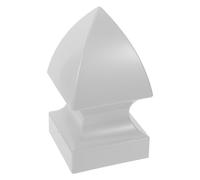 POPETPOP Inch Gothic PVC Staircase Post Caps for Outdoor Fence and Mailbox Posts Universal Fit Handrail End Plugs with Classic Pyramid Shape for Residential Areas