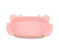 POPETPOP Indoor Parakeet Bird Bath with Antislip Bottom and Spacious Bathing Session Pink Plastic Crab-themed Bird Bath Suitable inside Cage Use