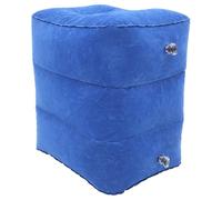 POPETPOP Inflatable Foot Rest Pillow Foldable Adjustable Height with Vent Design Wear-resistant Pvc Flocking Travel Footrest for Long Journey Flight