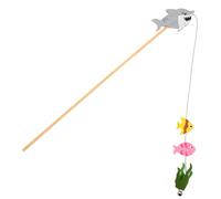 POPETPOP Interactive Cat Teaser Extended Pole Fun Lightweight for Indoor Cats Reduces Anxiety and Destructive Behavior Engaging Playtime Experience
