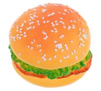 POPETPOP Interactive Hamburger Chew for Dogs and Puppies, Squeaky Faux Food Dog Chewing for Small Breeds, Sturdy Pet Plaything for Puppy Teething and Training