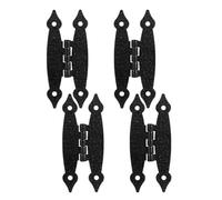 POPETPOP Iron Cabinet Door Hinges 4Pcs Heavy Duty Butterfly Style for Kitchen Cupboards with Folding Shelf Support