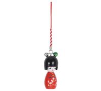 POPETPOP Japanese Style Kimono Doll Key Pendant Lightweight Wooden and Polyester Bag Charm Decoration for Daily Life and On-the-go Use Color Color