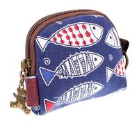 POPETPOP Japanese Style Small Coin Purse Change Wallet Seashell-Shaped Fabric Organizer Compact Alloy Material for Teens Carrying Change