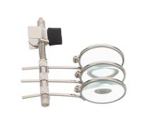 POPETPOP Jeweller's Magnifier Glasses Loupe with Secure System and 15x Stacking Magnification, Retro Iron and Glass Design, for Jewelry, Watch, and Stamp Inspection