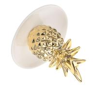 POPETPOP Jewelry Tray Earrings Holder Elegant Pineapple-shaped Ceramic with Golden Finish, Multi-functional and Ring Dish for Desktop Storage and Display