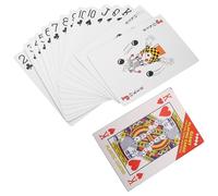 POPETPOP Jumbo Made of Coated Paper, Lightweight and Portable Playing Cards 4x Magnification Giant Poker Cards for Theme Parties and Family Game Evenings
