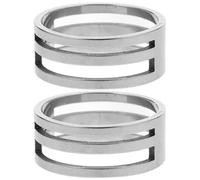 POPETPOP Jump Opener Tool Fits Most Finger Sizes with 4 Grooves 2pcs Stainless Steel Circular Shape for Jewelry Making and Necklace Repair for Daily Crafting