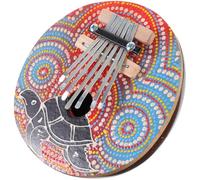 POPETPOP Kalimba Thumb Piano 7 Keys Mini Musical Instrument Supply Metal Accurate Tone Portable 5.11x5.03x2.75inch Suitable for Beginners Random Color Random Style