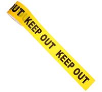 POPETPOP Keep Out Tape for Warning Non-Adhesive Crime Scene Tape 7.5Cm X 100M Yellow for Security and Safety Barriers